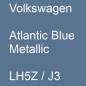 Preview: Volkswagen, Atlantic Blue Metallic, LH5Z / J3.